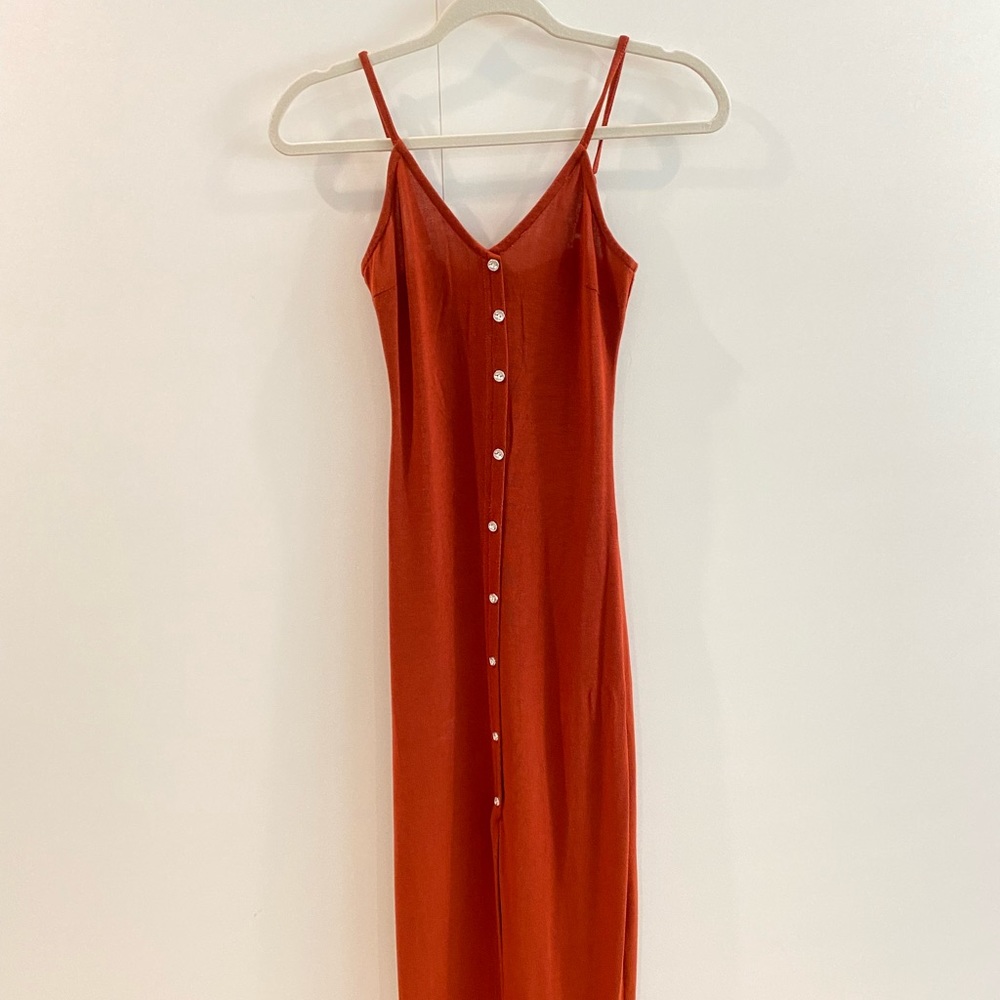 Cami maxi button down dress-